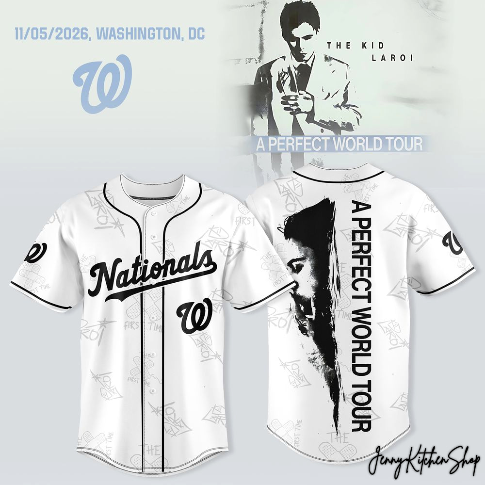 Washington Nationals x The Kid Laroi 2026 A Perfect World Tour HFN Baseball Jersey