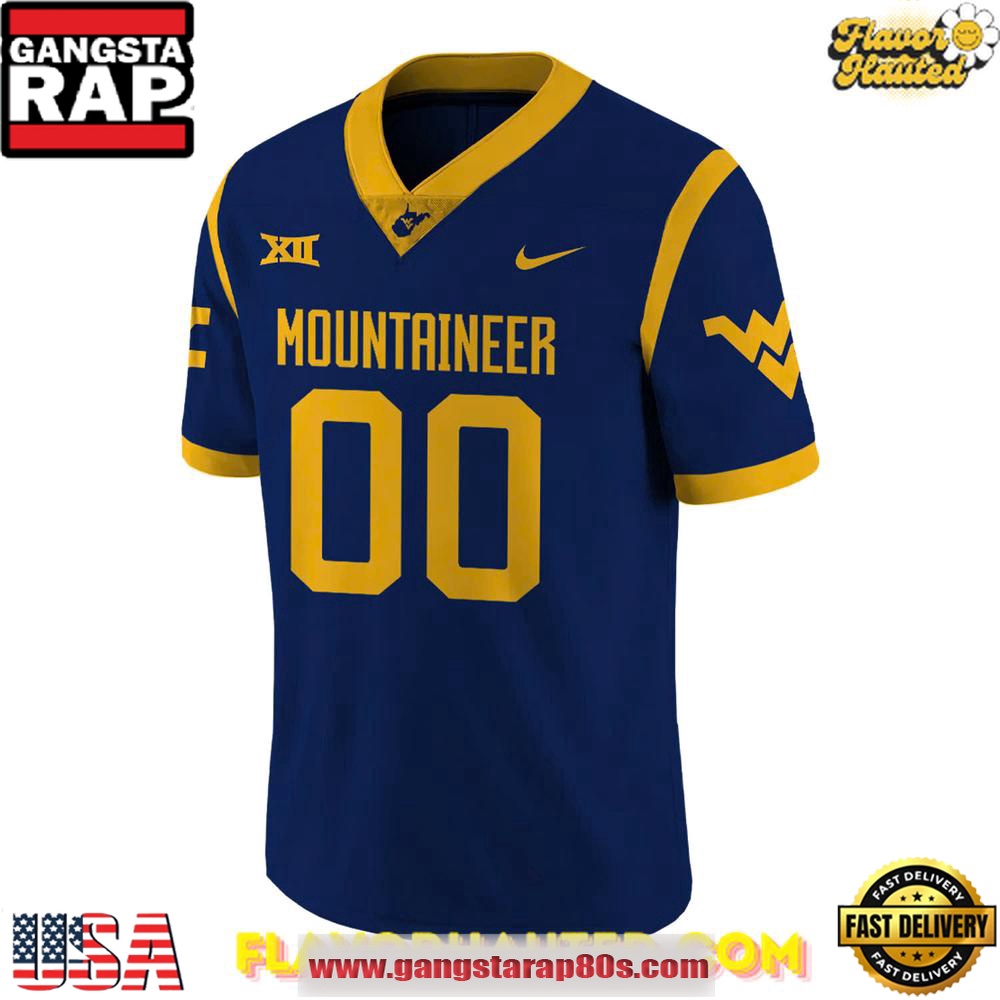 West Virginia Mountaineers Premier Special Edition Personalized Football Jersey LN - Image 2
