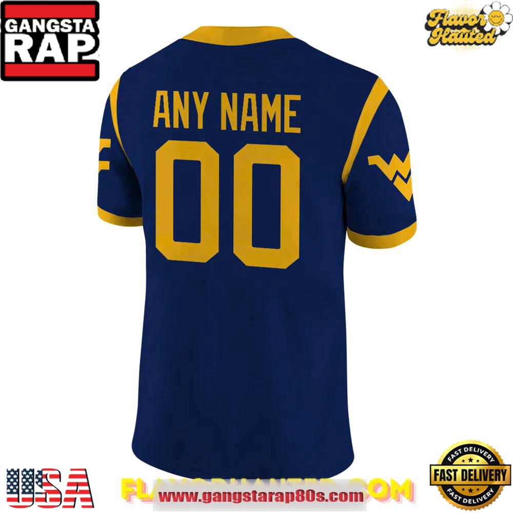 West Virginia Mountaineers Premier Special Edition Personalized Football Jersey LN - Image 3