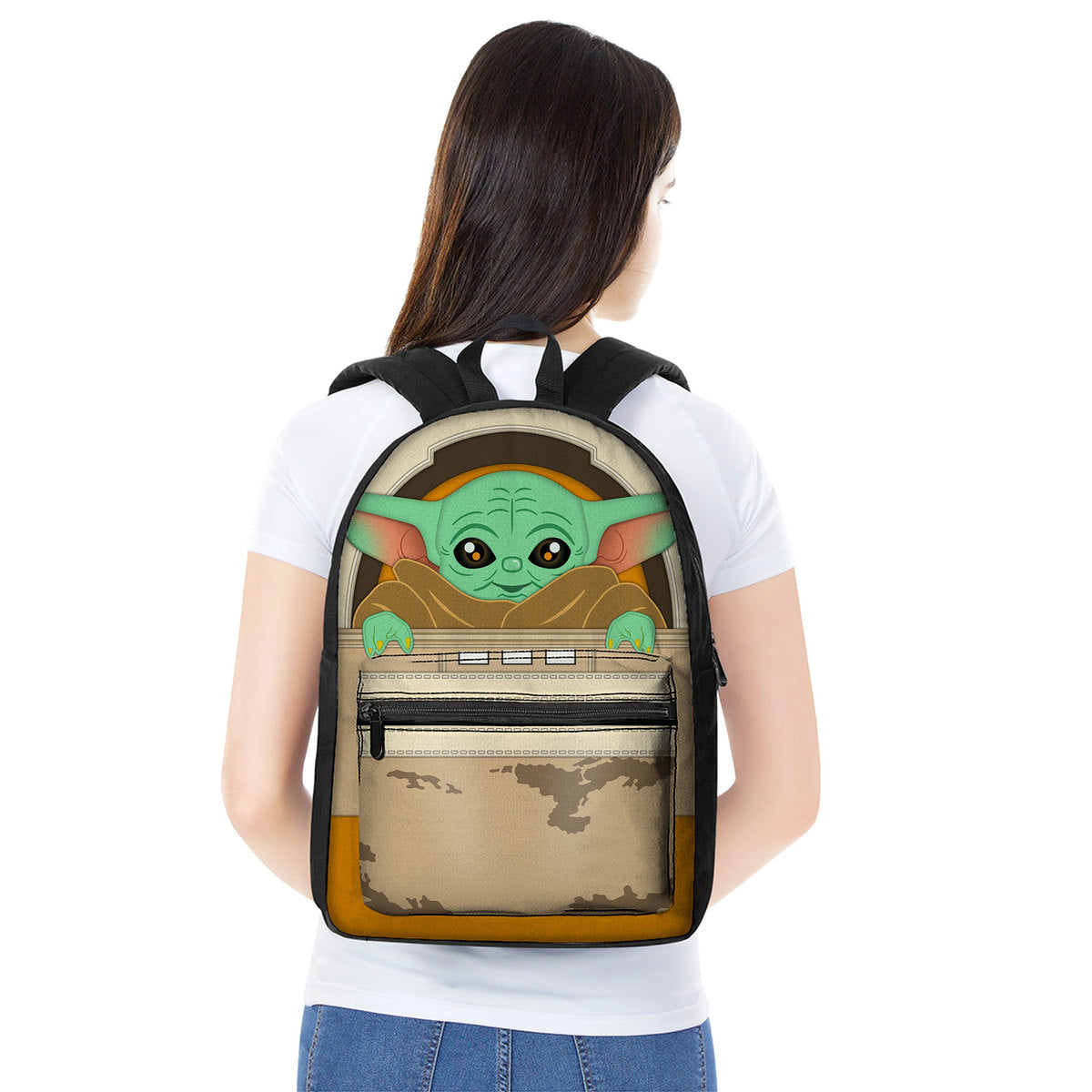 Yoda Custom Backpack LN Back to School Traveller Lovers Outside Vlog Backpack Gift - Image 3