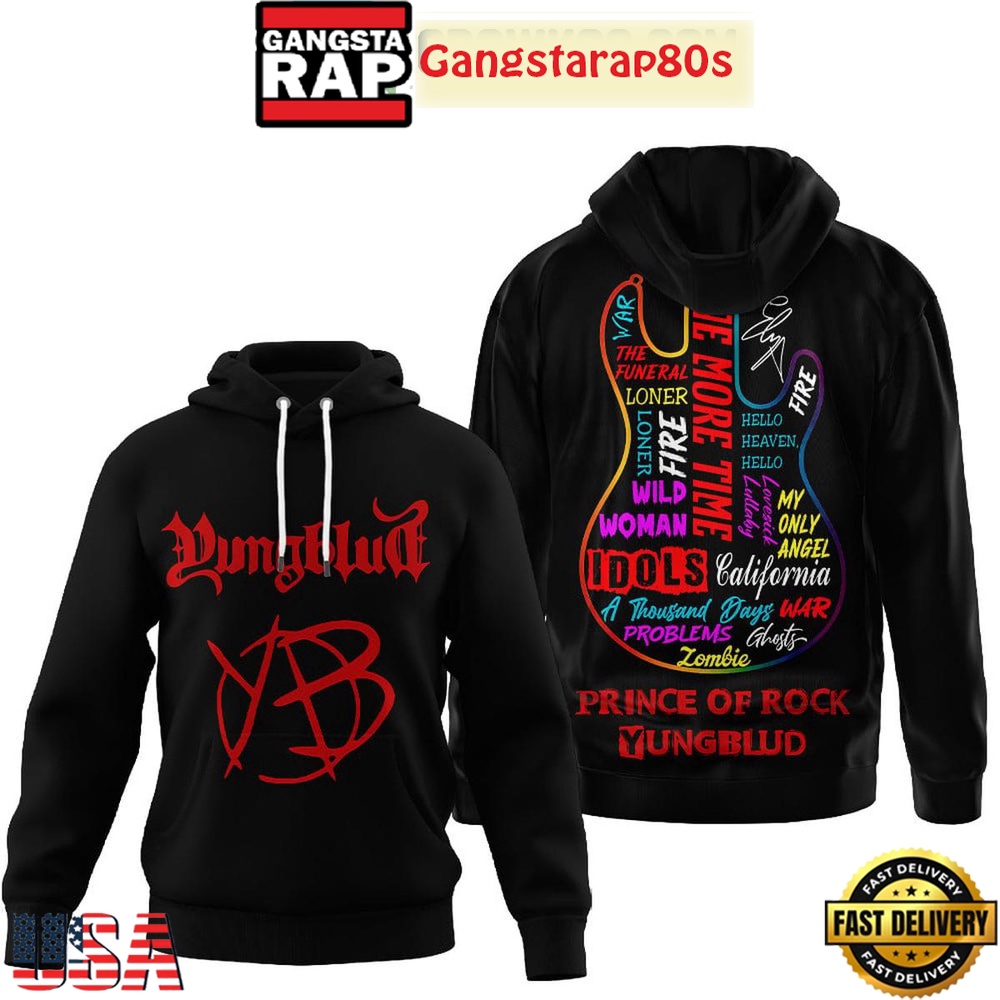Yungblud Prince Of Rock All Over Print T-Shirt Hoodie Or Zip-up Hoodie LN